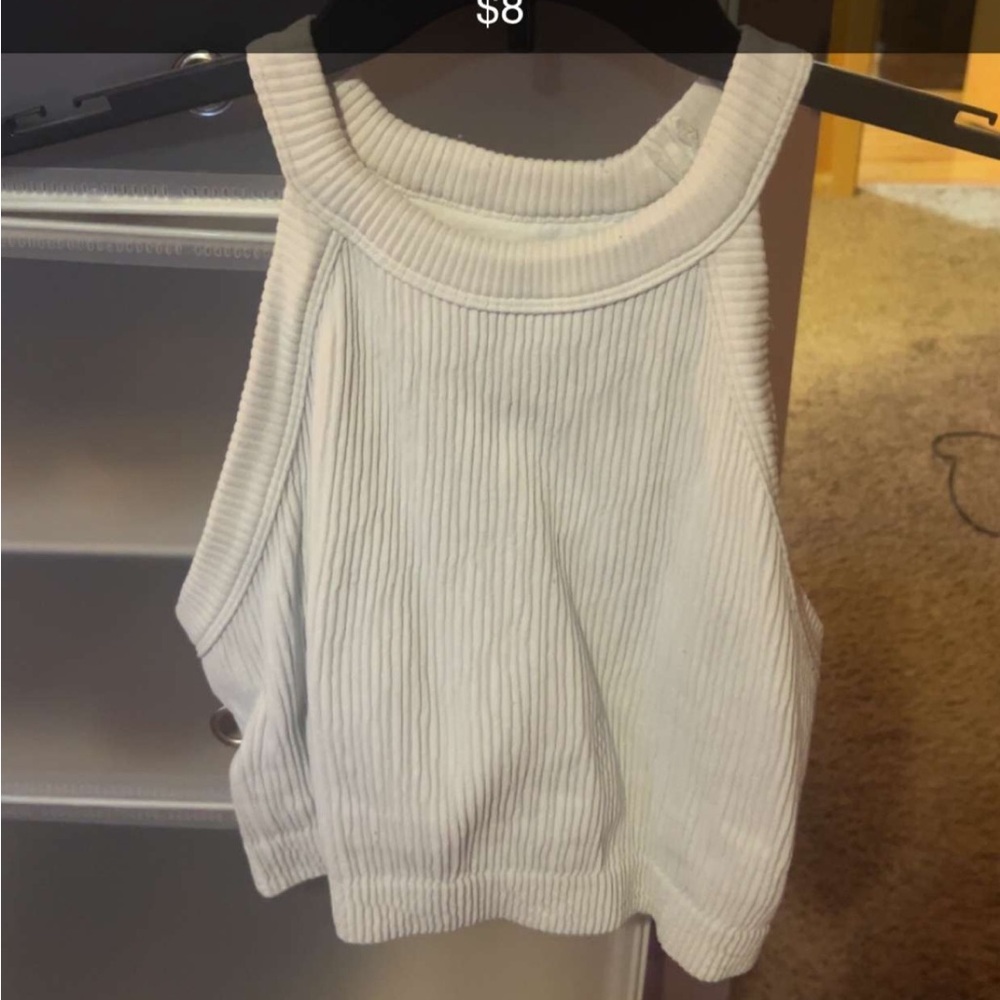 White aerie ribbed tank top